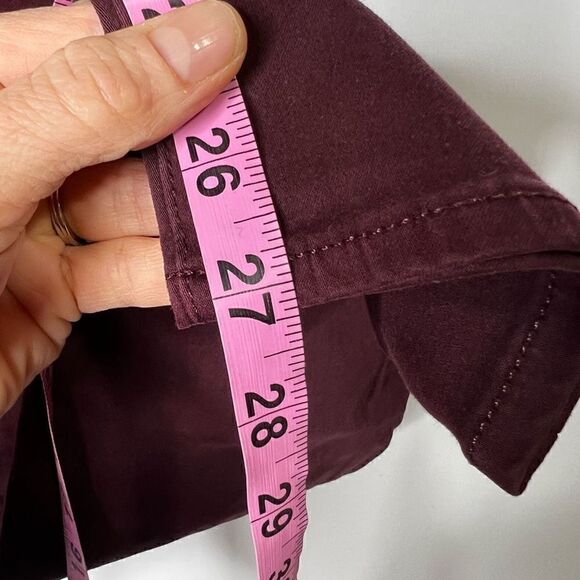 Madewell 9” High Riser Skinny Skinny Burgundy Pants - Picture 5 of 9